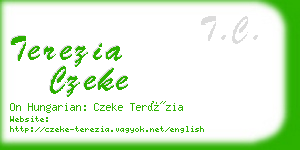 terezia czeke business card